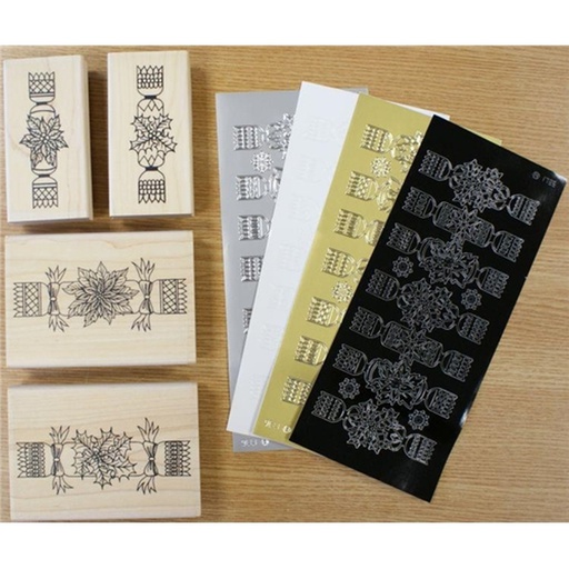 Personal Impressions 4 Piece Christmas Stamps & Peels Offs