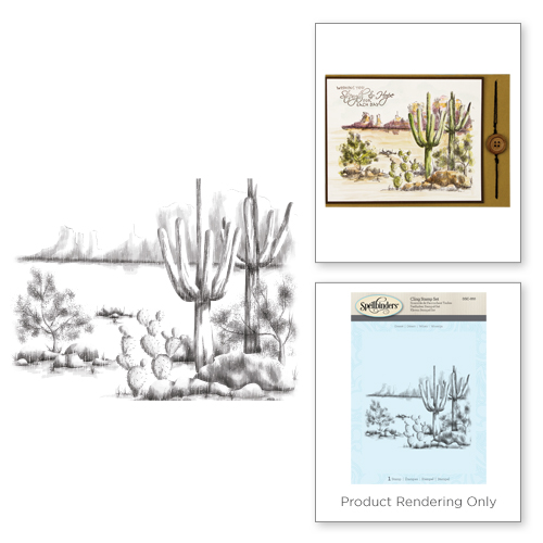 Spellbinders 3D Shading Desert Stamp Set