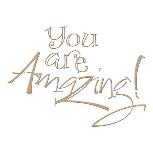 Spellbinders Glimmer Plate - You are Amazing 