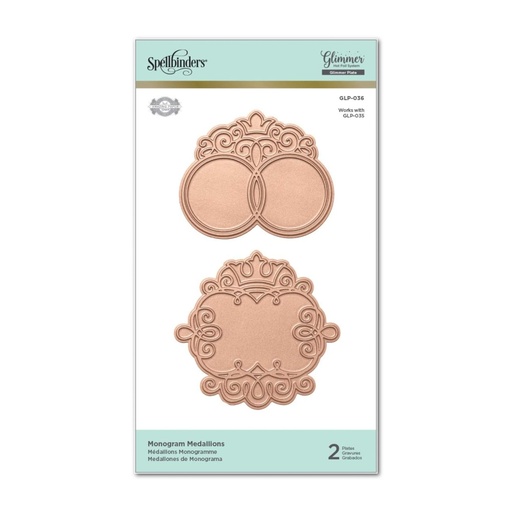 Spellbinders Glimmer Plate - Monogram Medallions 