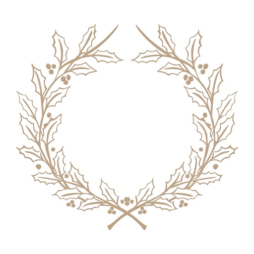 Spellbinders Glimmer Plate - Holly Wreath 