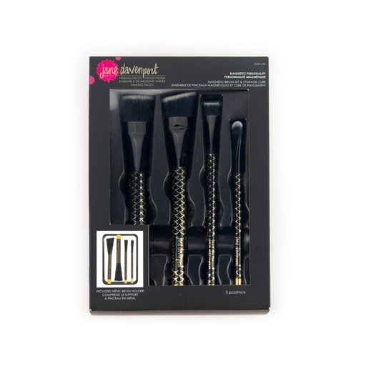 Jane Davenport Magnetic Personality Set - brush set & metal cube
