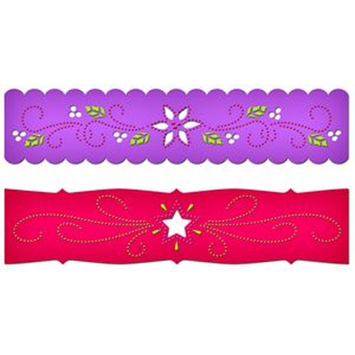 Spellbinders - Poinsettia & Stars Border