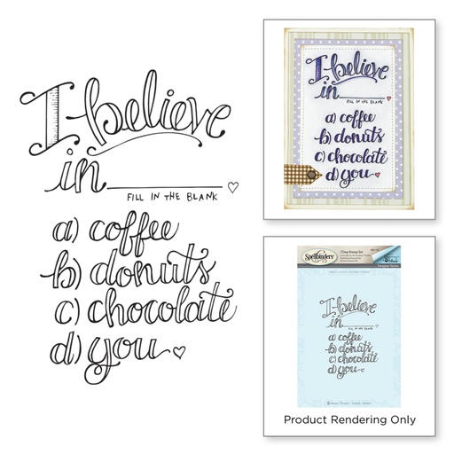 Spellbinders I Believe Stamps stamp set