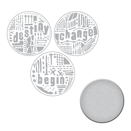 Spellbinders Stamp & Die Set - Word Circles 1