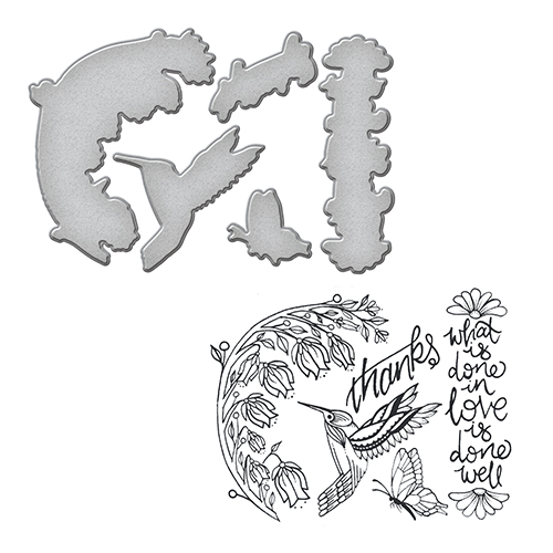 Spellbinders Stamp & Die Set - Hummingbird