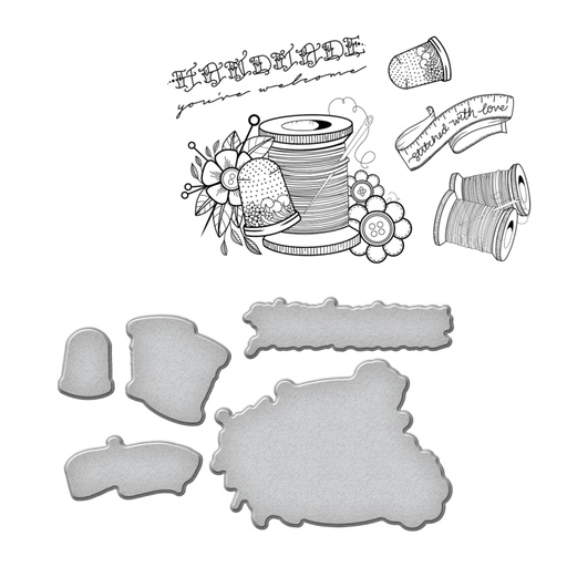 Spellbinders Stamp & Die Set - Sew 
