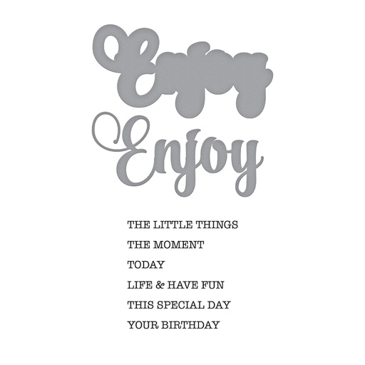 Spellbinders Stamp & Die Set - Enjoy Expressions 