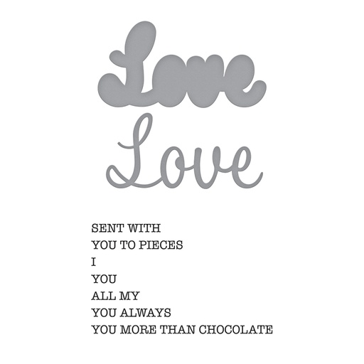 Spellbinders Stamp & Die Set - Love Expressions 