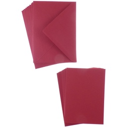 [SDA6CP83-28] Christmas Red A6 Card Packs (10)