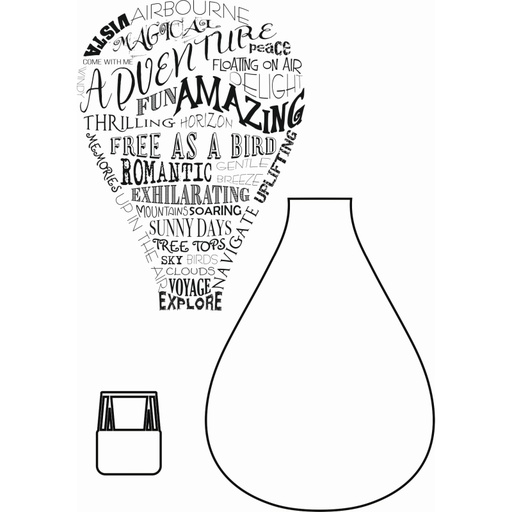 Sweet Dixie Typography Up Up and Away stamp set