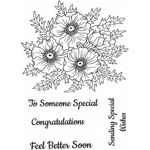 Sweet Dixie Anemone stamp set