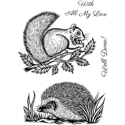 [SDCSA6307] SD Squirrel and Hedgehog