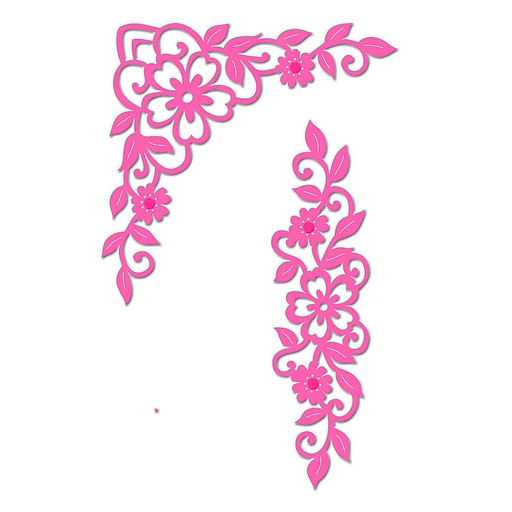 Sweet Dixie Floral Border & Corner Set die set