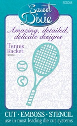 [SDD058] Tennis Racket Sweet Dixie Cutting Die
