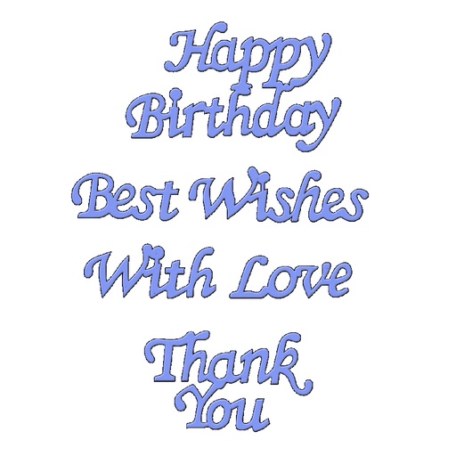 Sweet Dixie Birthday Sentiments die set