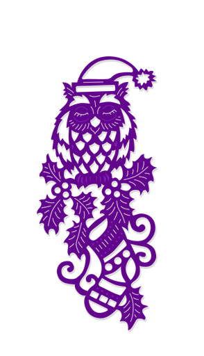 Sweet Dixie Cute Owl with Stocking die set