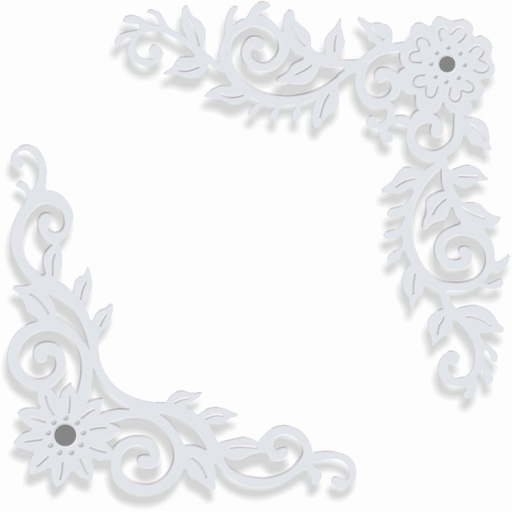 Sweet Dixie Floral Leaf Corners die set