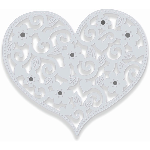 Sweet Dixie Hearts & Flowers Heart die set