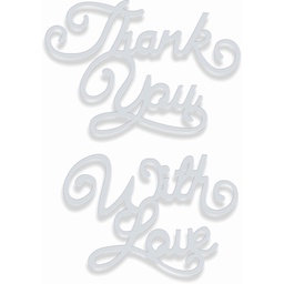 [SDD390] SD Thank You and With Love Sweet Dixie Cutting Die