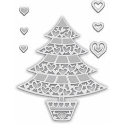 [SDD529] SD Hearts Christmas Tree Sweet Dixie Cutting Die