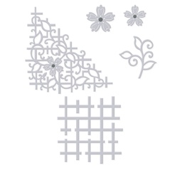 [SDD586] SD Floral Lattice Corner and More Sweet Dixie Cutting Die