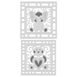 [SDD630] Elephant and Teddy Applique Patchwork Sweet Dixie Cutting Die