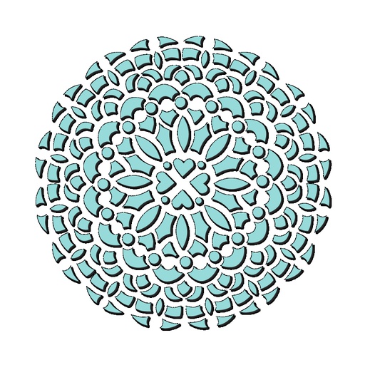 Sweet Dixie Heart Loops Stencil