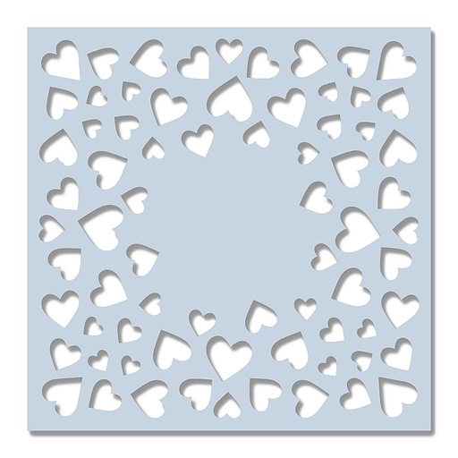 Sweet Dixie Confetti Hearts Stencil