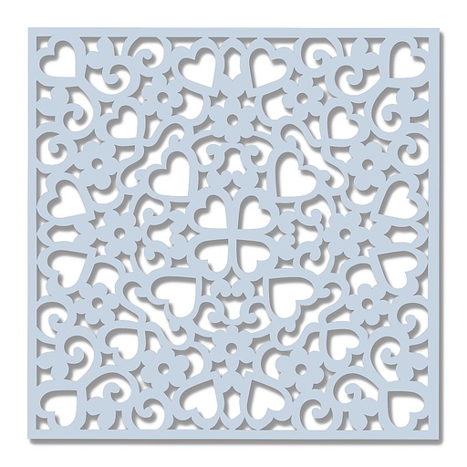 Sweet Dixie Hearts & Flowers Stencil