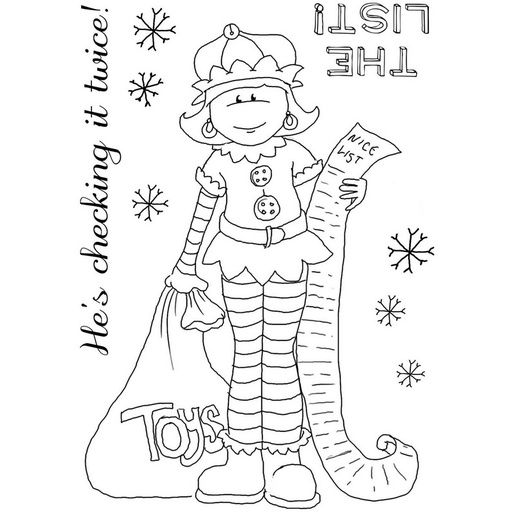 Personal Impressions He's Checking It Twice stamp set