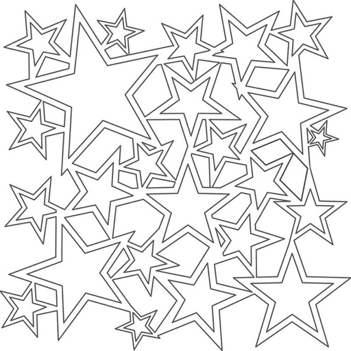 The Crafters Workshop - Star Shower Stencil (6x6)