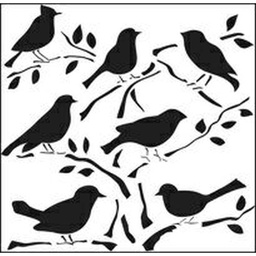 [TCW185S] Birds 6x6 template