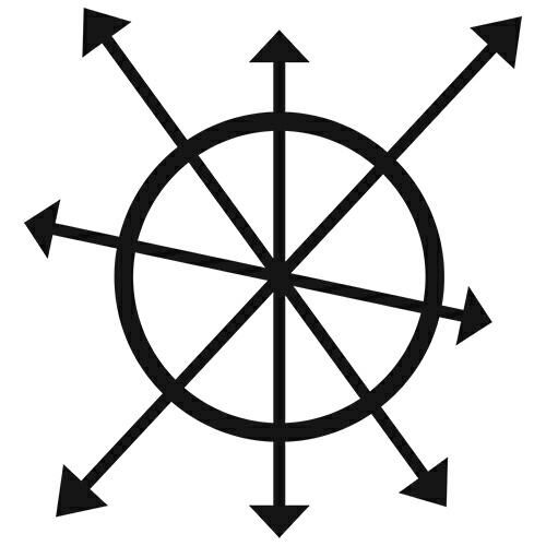 The Crafters Workshop - Arrow Wheel Bits Stencil (4x4)