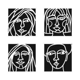 [TCW448] 12x12 Stencil Four Faces