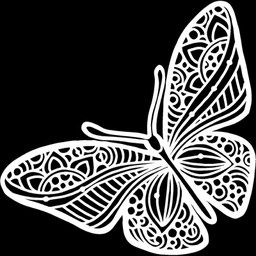 [TCW933] 12x12 Stencil Joyous Butterfly