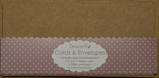 Mini Kraft Square Card & Envelopes