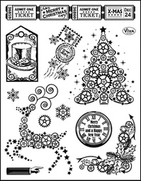 [VD400311700] Stamp Steampunk Christmas tree