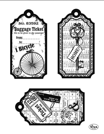 Silicone Stamp Tags-Bicycle
